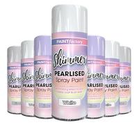 AlezyB - 1 x Pearlised Shimmer White Aerosol Spray Paint 400ml Aerosol Spray Paint in variety of colors White Pink Silver Lilac,Arts Crafts - PER-2