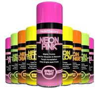 AlezyB 1 x Pink Neon Spray Paint 400ml Fluorescent Bright Aerosol Extra Bright Graffiti (Banksey) Paint Assorted Colour