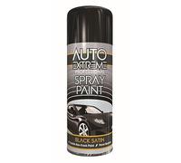 AlezyB - 12 x Auto Extreme Black Satin Spray Paint 400ml Professional Quality, Perfect Finish Multipurpose Aerosol for Cars, Bikes,Vans, Metal, Wood