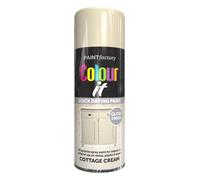 AlezyB - 12 x Cottage Cream 400ml All Purpose Spray Paint | Use on Metal, Wood, Plastic and Multipurpose Aerosol Professional Quality Perfect Finish, for Interior Exterior and Excellent Coverage