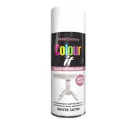AlezyB - 12 x White Satin 400ml All Purpose Spray Paint | Use on Metal, Wood, Plastic and Multipurpose Aerosol Professional Quality Perfect Finish, for Interior Exterior and Excellent Coverage