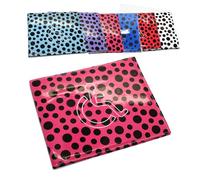 AlezyB - 1x Dotted Dark Pink Disabled Badge Holder, PU Leather Badge Wallet Protector Disabled Parking Permit Cover Holder