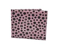 AlezyB - 1x Dotted Light Pink Disabled Badge Holder, PU Leather Badge Wallet Protector Disabled Parking Permit Cover Holder
