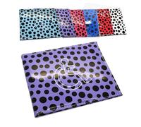 AlezyB - 1x Dotted Purple Disabled Badge Holder, PU Leather Badge Wallet Protector Disabled Parking Permit Cover Holder