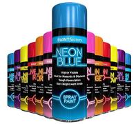 AlezyB 1x Neon Spray Paint Blue 200ml Flouroscent Aerosol Extra Bright DIY Graffiti (Banksey) Paint, Assorted Colour Paint