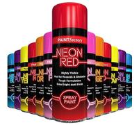 AlezyB 1x Neon Spray Paint Red 200ml Flouroscent Aerosol Extra Bright DIY Graffiti (Banksey) Paint, Assorted Colour Paint