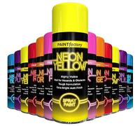 AlezyB 1x Neon Spray Paint Yellow 200ml Flouroscent Aerosol Extra Bright DIY Graffiti (Banksey) Paint, Assorted Colour Paint