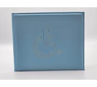 AlezyB - 1x Sky Blue Disabled Badge Holder, PU Leather Badge Wallet Protector Disabled Parking Permit Cover Holder