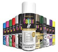 AlezyB 1x White Matt All Purpose Aerosol Spray Paint 400ml, Quick Drying and Excellent Coverage Acrylic Spray Paint For wood, Metal, Plastic and More, Interior & Exterior Use