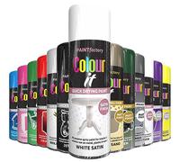 AlezyB 1x White Satin All Purpose Aerosol Spray Paint 400ml, Quick Drying and Excellent Coverage Acrylic Spray Paint For wood, Metal, Plastic and More, Interior & Exterior Use