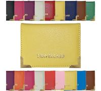 AlezyB - 1x Yellow Bus Pass Holder Travel Card, Credit Card and ID Card Holder for Men and Women Soft Leather, Card Cases & Money Organisers