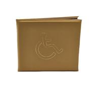 AlezyB - 1x Yellow Disabled Badge Holder, PU Leather Badge Wallet Protector Disabled Parking Permit Cover Holder