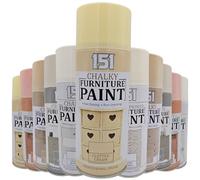 AlezyB - 2 x Clotted Cream Chalk Finish Spray Paint 400ml - Furniture Spray Paint Aerosol for Smooth Touch Matt Finish Office and Home