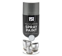 AlezyB - 2 x Metallic Silver Multi-Purpose Spray Paint 400ml Excellent Coverage, Quick & Fast Drying for interior & exterior Multipurpose Spray for Metal | Plastic | Wood | Glass.