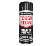 AlezyB - 3 x Enamel Black Gloss 400ml Tough Stuff Hard Wearing Smooth Aerosol for Metal Wood Plastic