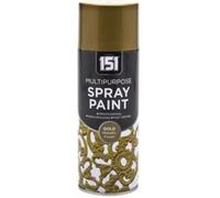 AlezyB - 3 x Metallic Gold Multi-Purpose Spray Paint 400ml Excellent Coverage, Quick & Fast Drying for interior & exterior Multipurpose Spray for Metal | Plastic | Wood | Glass.