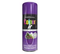 AlezyB - 3 x Proper Purple 400ml All Purpose Spray Paint | Use on Metal, Wood, Plastic and Multipurpose Aerosol Professional Quality Perfect Finish, for Interior Exterior and Excellent Coverage