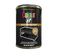 AlezyB 300ml All Purpose Black Matt Tin Paint 300ml Quick and Fast Drying Multipurpose for for Metal, Wood, Plastic and More for Interiro and Exterior