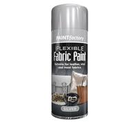 AlezyB - 4 x Flexible Fabric Silver 200ml, Spray Paint Leather Vinyl Textile Clothes Fast Drying
