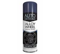 AlezyB - 4 x Gun Metal Grey Auto Alloy Wheel Spray Paint 300ml Aerosol Can for Fantastic and Smooth Finish for Van, Bike, Car