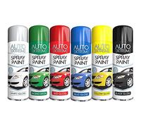 AlezyB - 6 Mix Cans Gloss Finish Auto Extreme spray paint 250ml Multipurpose AerosoL, Quick and Fast Drying and Excellent Coverage for Metal, Wood, Plastic and More - A2