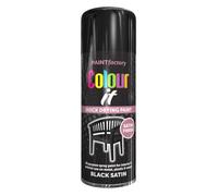 AlezyB - Black Satin 400ml All Purpose Spray Paint | Use on Metal, Wood, Plastic and Multipurpose Aerosol Professional Quality Perfect Finish, for Interior Exterior and Excellent Coverage
