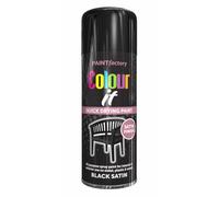 AlezyB - Black Satin 400ml All Purpose Spray Paint | Use on Metal, Wood, Plastic and Multipurpose Aerosol Professional Quality Perfect Finish, for Interior Exterior and Excellent Coverage
