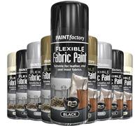 AlezyB Flexible Fabric Black Aerosol Spray paint 200ml, Leather Vinyl Textile Clothes Quick & Fast Drying Spray Paint - FB-2