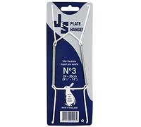 ( AlezyB Ltd ) 3X Plate Wire Hanging White Hanger Flexible with Spring Wall Display Art Decoration [Size 3 24 - 36cm]