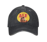 Alf Alien Lite Fm Tv Series Retro 80'S Vintage Baseball Cap Mens Vintage Washed Dad Caps Adjustable Cotton Black