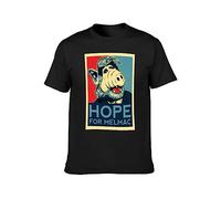 Alf Hope for Melmac Movie Tv Show Men's T-Shirt Graphic Unisex Black Top Shirt 3XL
