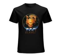 Alf Mens T-Shirt Black Graphic Unisex Tee Shirt L