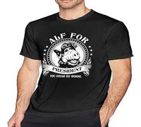 ALF Mens T-Shirt Printed Graphic Top Unisex Black Tee L