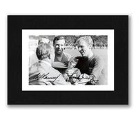 ALF RAMSEY & BOBBY MOORE Signed 8x6 Inch Mounted Photo Print Pre Printed Signature England World Cup 1966 - Autograph Football Gift, Ready To Be Framed
