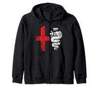 Alfa Car Drivers Stylish Grunge Logo Zip Hoodie