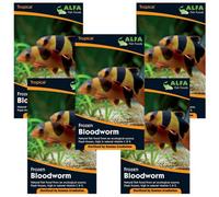 Alfa Frozen Bloodworm Pack Of 5 - Ideal For Aquatic Pets And Fish Feed