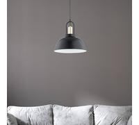 Alfa Mirave pendant light, black / gold-coloured, Ø 39.5 cm, metal
