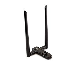 Alfa Network AWUS036AC Long-Range Dual-Band AC1200 Wireless USB 3.0 Wi-Fi Adapter w/2x 5dBi Removable External Antennas for Extreme Distance Connections - 2.4GHz 300Mbps / 5Ghz 867Mbps - USB Cradle Dock Included - Standard's 802.11a, 802.11b, 802.11g, 802.11N, 802.11ac