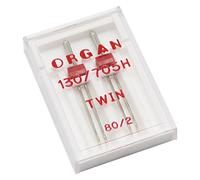 Alfa-organ Twin Needles for Sewing Machine nº80, Stainless Steel