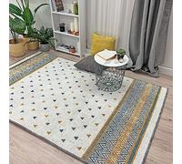 Alfa Rich 125x180 Cm Area Rugs, Yellow & Blue Rug, Scandinavian Cotton Soft Modern Washable Rectangular Rug