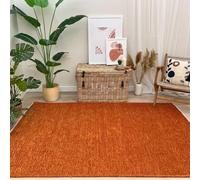 Alfa Rich 77x150 Cm Area Rugs, Burnt Orange Terracotta Rug, Cotton Soft Modern Washable Solid Runner Rug