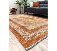 Alfa Rich, 77x150 Cm Area Rugs, Terracotta Burnt Orange Rug, Cotton Soft Modern Washable Runner Rug