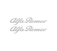 Alfa Romeo 21899 Silver Logo Stickers, 25 cm, 2 Pieces