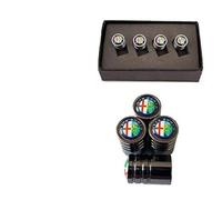 Alfa Romeo Black Deluxe Wheel Valve Dust Caps. Giulietta, MiTo, Spider, 147