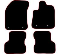 Alfa Romeo Giulietta 2016+ Automatic 4 Piece Set Car Mats UK-Made Tailored Fit Carpet Floor Mats Full Coverage Compatible Accessory Red Trim