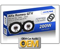 Alfa Romeo GTV Front Door speakers Alpine car speaker kit with Adapter Pods 200W