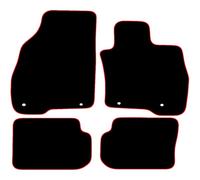 Alfa Romeo Mito 2008 Onwards Car Mats UK-Made Tailored Fit Carpet Floor Mats Full Coverage Compatible Accessory Red Trim