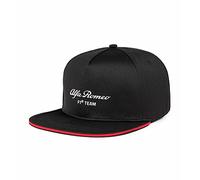 Alfa Romeo Racing F1 2023 Team Flat Brim Cap Hat Black, Black, One size