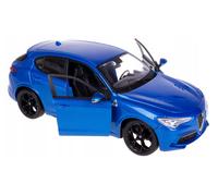 Alfa Romeo Stelvio Italian Car Model Toy Diecast Blue 1:24 Scale Bburago