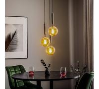 Alfa Volda Picolo pendant light, 3-light, black/gold, round